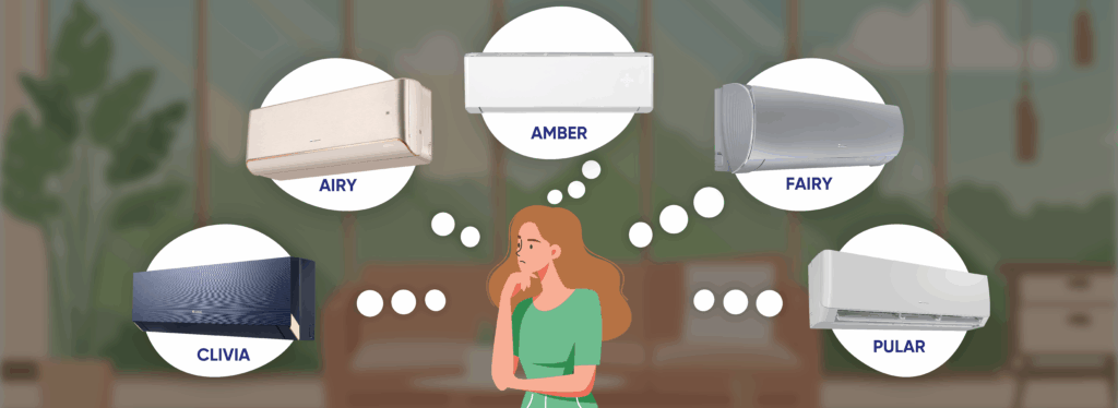 مقایسه کامل مدلهای کولر گازی گری و قیمت آنها